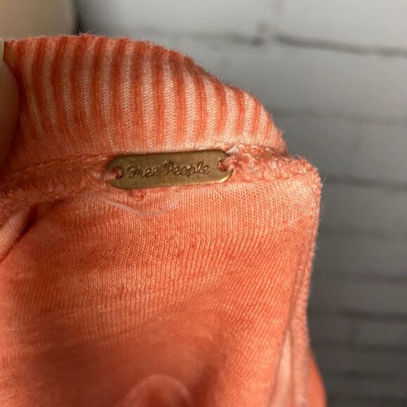 Free People TIGER EYE Long Sleeve Boho Tee Aztec Orange Small - Picture 5 of 7